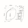 Hanah Home Mueble de Baño con Espejo Blanco 60x75x13 cm - Almacenamiento en Pared